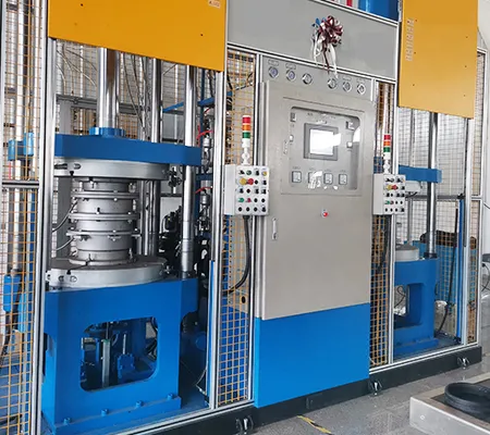 Presse de vulcanisation de ressorts pneumatiques à lobe roulant